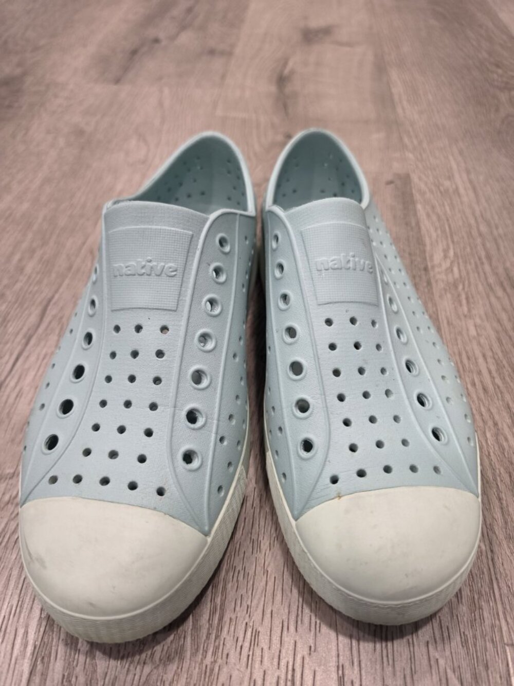 Native Jefferson Slip-On Shoes Light Blue Rubber Size W10 M8 - Picture 8 of 8